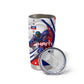 Personalized Haiti Football Trogon Bird Tumbler Cup Les Grenadiers National Flag Art Caribbean