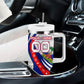 Personalized Haiti Football Trogon Bird Tumbler With Handle Les Grenadiers National Flag Art Caribbean