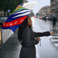 Personalized Haiti Football Trogon Bird Umbrella Les Grenadiers National Flag Art Caribbean