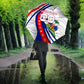 Personalized Haiti Football Trogon Bird Umbrella Les Grenadiers National Flag Art Caribbean