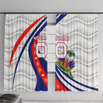 Personalized Haiti Football Trogon Bird Window Curtain Les Grenadiers National Flag Art Caribbean