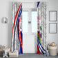 Personalized Haiti Football Trogon Bird Window Curtain Les Grenadiers National Flag Art Caribbean