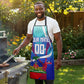 Personalized Haiti Football Apron Haitian Flag Trogon Bird Mascot