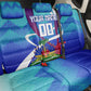 Personalized Haiti Football Back Car Seat Cover Haitian Flag Trogon Bird Mascot