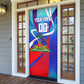 Personalized Haiti Football Door Cover Haitian Flag Trogon Bird Mascot