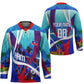 Personalized Haiti Football Hockey Jersey Haitian Flag Trogon Bird Mascot