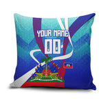Personalized Haiti Football Pillow Cover Haitian Flag Trogon Bird Mascot