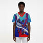 Personalized Haiti Football Scrub Top Haitian Flag Trogon Bird Mascot