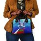 Personalized Haiti Football Shoulder Handbag Haitian Flag Trogon Bird Mascot