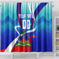 Personalized Haiti Football Shower Curtain Haitian Flag Trogon Bird Mascot
