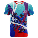 Personalized Haiti Football T shirt Haitian Flag Trogon Bird Mascot