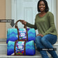 Personalized Haiti Football Travel Bag Haitian Flag Trogon Bird Mascot