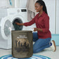 Harlem Hellfighters WWI Soldier Laundry Basket Vintage Military Hero Jazz Band Silhouette Art