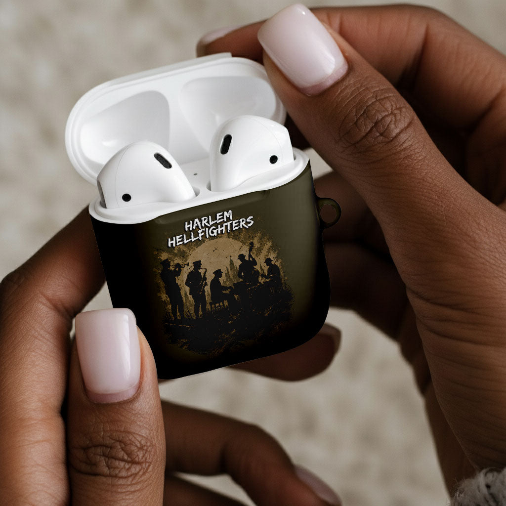 Harlem Hellfighters WWI Soldier AirPods Case Vintage Military Hero Jazz Band Silhouette Art
