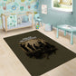 Harlem Hellfighters WWI Soldier Area Rug Vintage Military Hero Jazz Band Silhouette Art