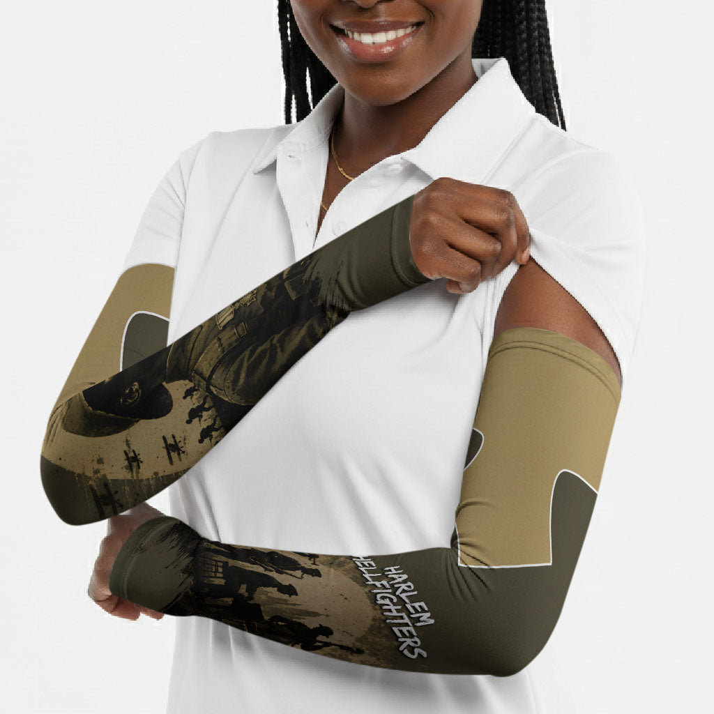 Harlem Hellfighters WWI Soldier Arm Sleeves Vintage Military Hero Jazz Band Silhouette Art