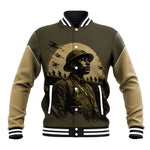Harlem Hellfighters WWI Soldier Baseball Jacket Vintage Military Hero Jazz Band Silhouette Art
