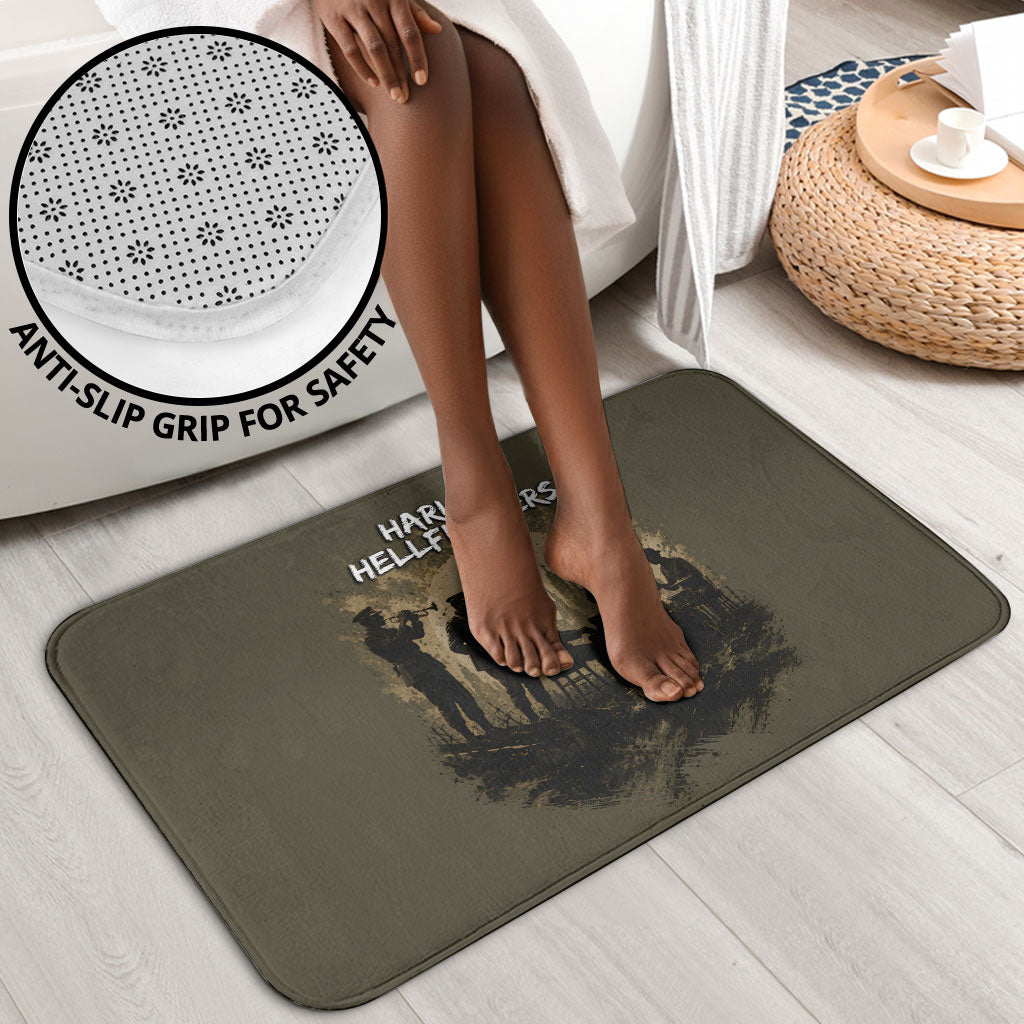 Harlem Hellfighters WWI Soldier Bathroom Set Vintage Military Hero Jazz Band Silhouette Art