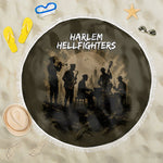 Harlem Hellfighters WWI Soldier Beach Blanket Vintage Military Hero Jazz Band Silhouette Art