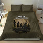 Harlem Hellfighters WWI Soldier Bedding Set Vintage Military Hero Jazz Band Silhouette Art