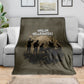 Harlem Hellfighters WWI Soldier Blanket Vintage Military Hero Jazz Band Silhouette Art