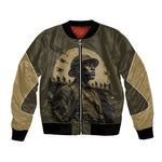 Harlem Hellfighters WWI Soldier Bomber Jacket Vintage Military Hero Jazz Band Silhouette Art