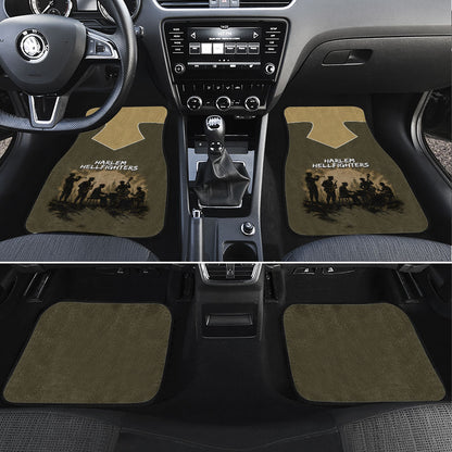 Harlem Hellfighters WWI Soldier Car Mats Vintage Military Hero Jazz Band Silhouette Art