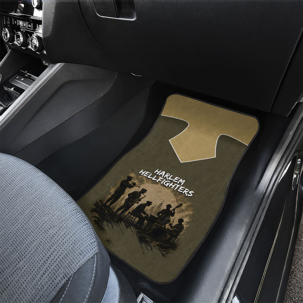 Harlem Hellfighters WWI Soldier Car Mats Vintage Military Hero Jazz Band Silhouette Art