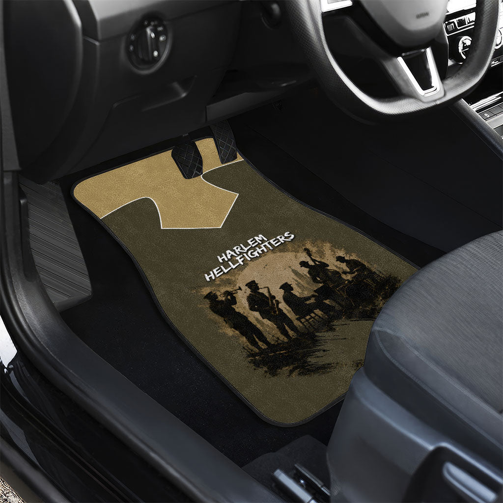 Harlem Hellfighters WWI Soldier Car Mats Vintage Military Hero Jazz Band Silhouette Art