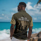 Harlem Hellfighters WWI Soldier Hawaiian Shirt Vintage Military Hero Jazz Band Silhouette Art