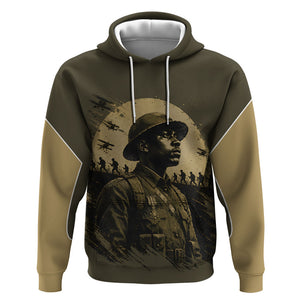 Harlem Hellfighters WWI Soldier Hoodie Vintage Military Hero Jazz Band Silhouette Art