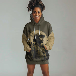 Harlem Hellfighters WWI Soldier Hoodie Dress Vintage Military Hero Jazz Band Silhouette Art