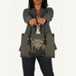 Harlem Hellfighters WWI Soldier Leather Bag Vintage Military Hero Jazz Band Silhouette Art