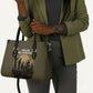 Harlem Hellfighters WWI Soldier Leather Bag Vintage Military Hero Jazz Band Silhouette Art