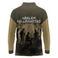 Harlem Hellfighters WWI Soldier Long Sleeve Polo Shirt Vintage Military Hero Jazz Band Silhouette Art
