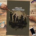 Harlem Hellfighters WWI Soldier Puzzle Vintage Military Hero Jazz Band Silhouette Art