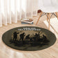 Harlem Hellfighters WWI Soldier Round Carpet Vintage Military Hero Jazz Band Silhouette Art