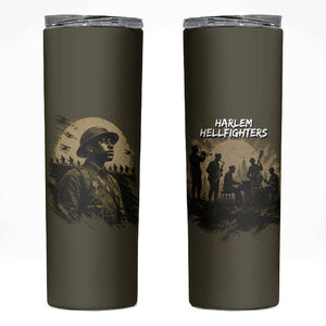 Harlem Hellfighters WWI Soldier Skinny Tumbler Vintage Military Hero Jazz Band Silhouette Art