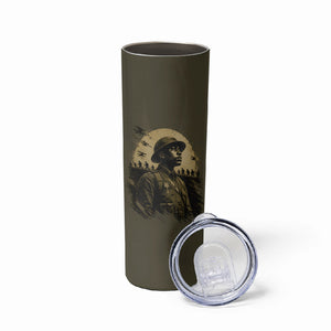 Harlem Hellfighters WWI Soldier Skinny Tumbler Vintage Military Hero Jazz Band Silhouette Art