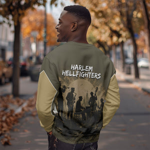 Harlem Hellfighters WWI Soldier Sweatshirt Vintage Military Hero Jazz Band Silhouette Art
