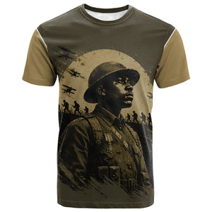 Harlem Hellfighters WWI Soldier T shirt Vintage Military Hero Jazz Band Silhouette Art