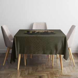 Harlem Hellfighters WWI Soldier Tablecloth Vintage Military Hero Jazz Band Silhouette Art