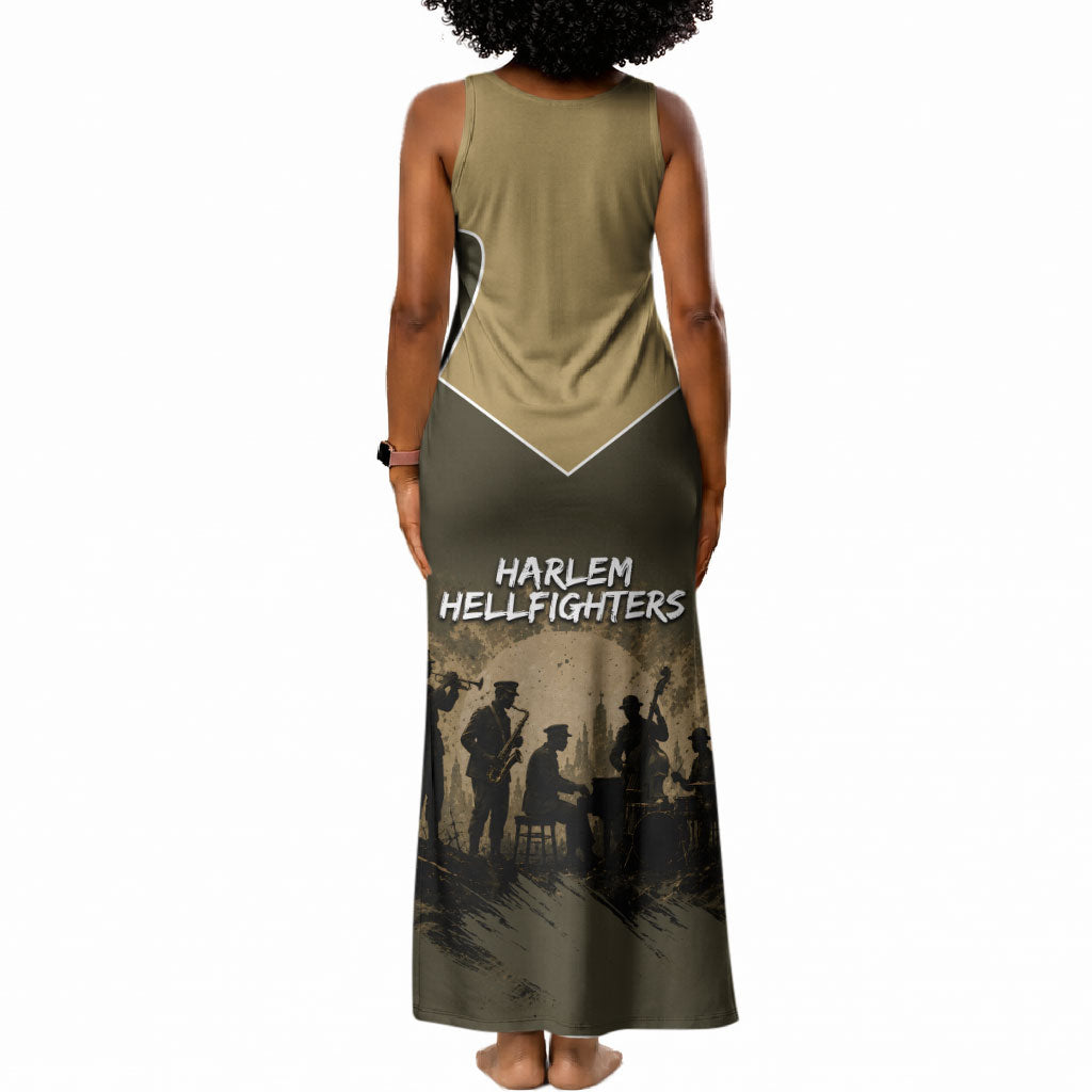 Harlem Hellfighters WWI Soldier Tank Maxi Dress Vintage Military Hero Jazz Band Silhouette Art