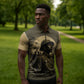 Harlem Hellfighters WWI Soldier Zipper Polo Shirt Vintage Military Hero Jazz Band Silhouette Art