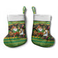 Jamaica Christmas Stocking Rasta Santa Snowman Gingerbread Drummer Palm Trees - African Pride