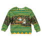 Jamaica Christmas Kid Ugly Christmas Sweater Rasta Santa Snowman Gingerbread Drummer Palm Trees - African Pride
