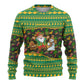 Jamaica Christmas Ugly Christmas Sweater Rasta Santa Snowman Gingerbread Drummer Palm Trees - African Pride