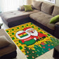 Ghana Christmas Area Rug Santa Ornament National Coat of Arms and Festive - African Pride