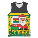 Ghana Christmas Basketball Jersey Santa Ornament National Coat of Arms and Festive TS04