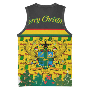 Ghana Christmas Basketball Jersey Santa Ornament National Coat of Arms and Festive TS04